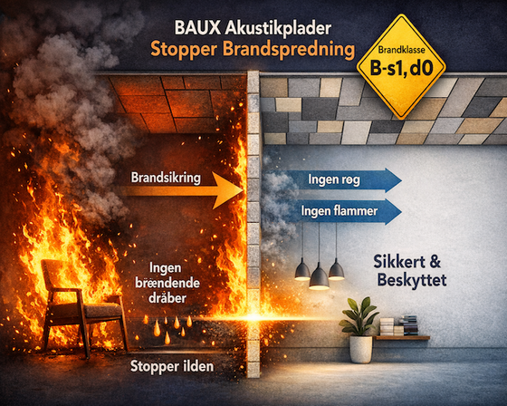 Tænk i brandklasse B-s1,d0 når du køber loftsplader