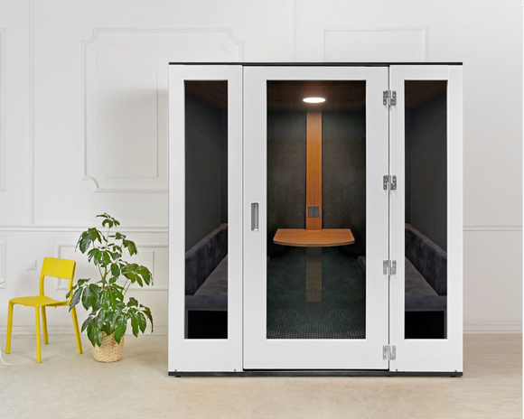 Mødeboks til kontoret. 2RETHINKs mødelokale boks til under 50.000 kr.