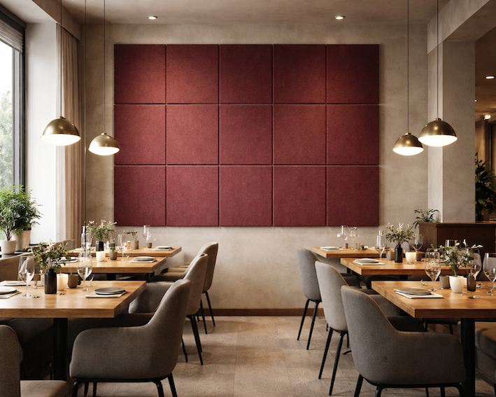 Konto akustikpaneler i alle farver. Foretrukken af mange restauranter