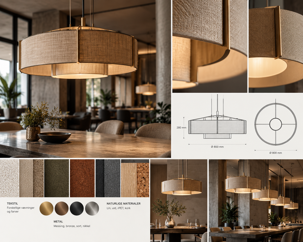 Specialproduktion af belysning til hotel og restaurant
