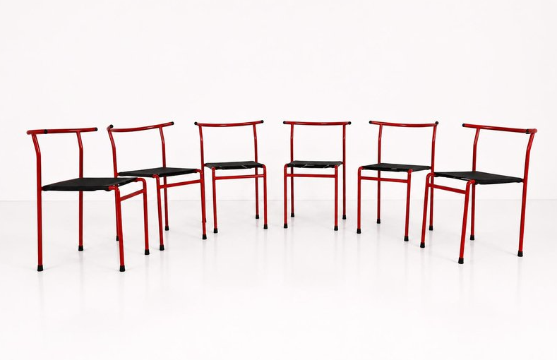 Found. 6 stk Vintage Café stole – Philippe Starck for Baleri Italia, 1984