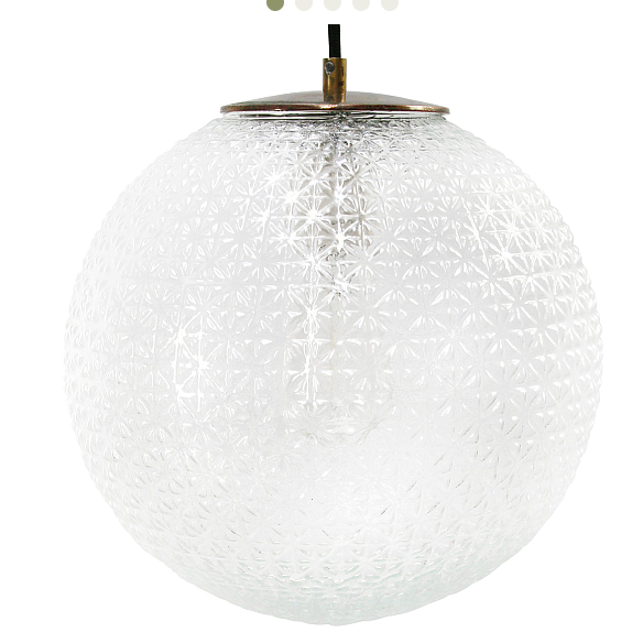 Found. 22 stk. Vintage glaspendel – Globe Clear Large