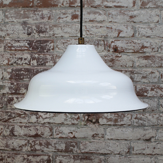 Found 112 stk. Vintage industriel pendel – So White