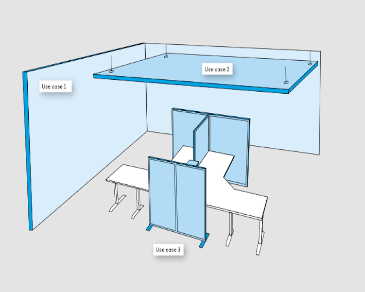 Filtplader i genbrugsplast. 12, 25, 40 mm. Mål 2x3 m. RETHINK Bluefiber-2rethink furniture