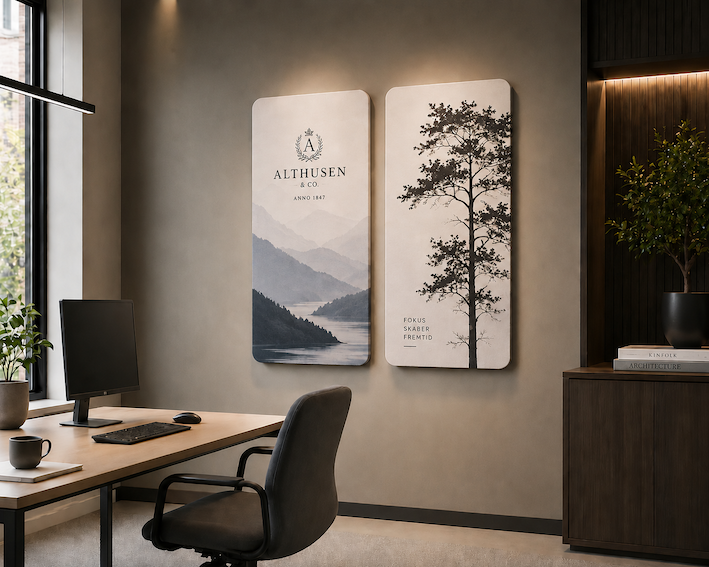 Billedværk - Dine motiver trykt på RETHINK fiber 120x60 cm. 5 cm tykkelse.