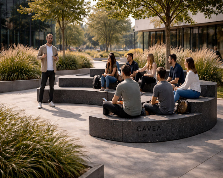 Cavea - Modulært tribunesystem i genbrugsplast