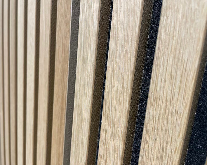 Woodupp akustikpanel - Overskud fra projekt som nye 2 stk 2400x600x22 mm-2rethink furniture