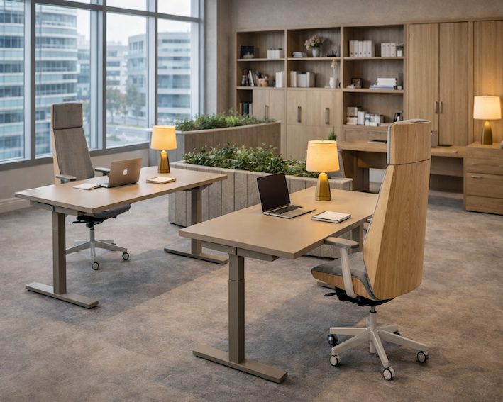 Finværk - Skrivebord og kontorstols serie fra 2rethink
