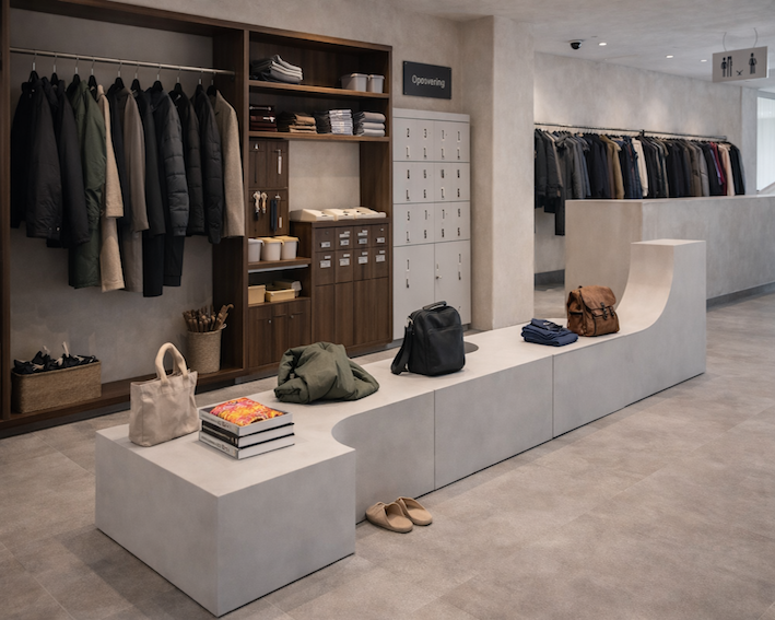 Podier til kunstbutik