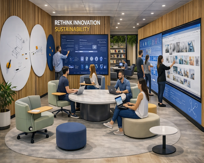 Hjælp til nye typer kontorer og brug. Gentænk kontoret med 2rethink