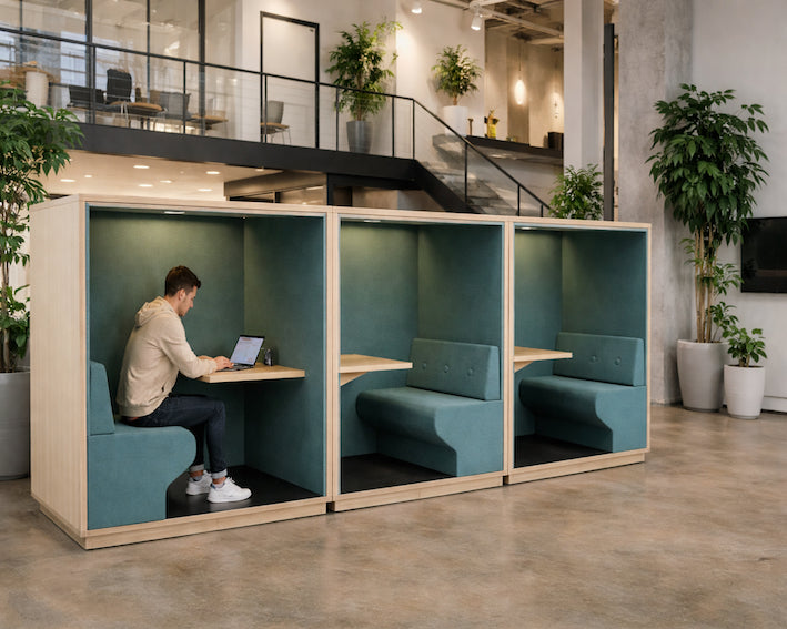 Mute boks hvor person sidder og arbejder uforstyrret