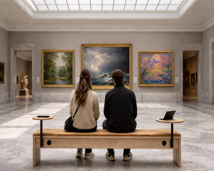 Nomono Bench. En smuk bænk til kunstgallerier mfl.