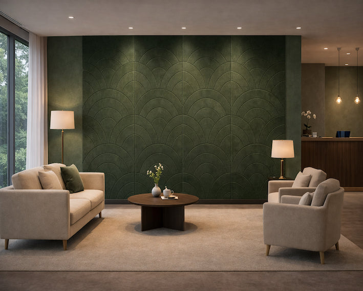 Akustik- og opslagstavler af recycled plast/filt (sæt med 4 stk)