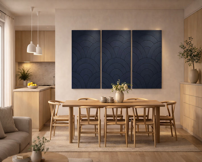 Akustik- og opslagstavler af recycled plast/filt (sæt med 4 stk)