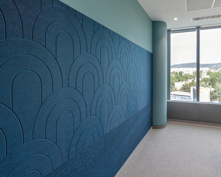 Akustik- og opslagstavler af recycled plast/filt (sæt med 4 stk)