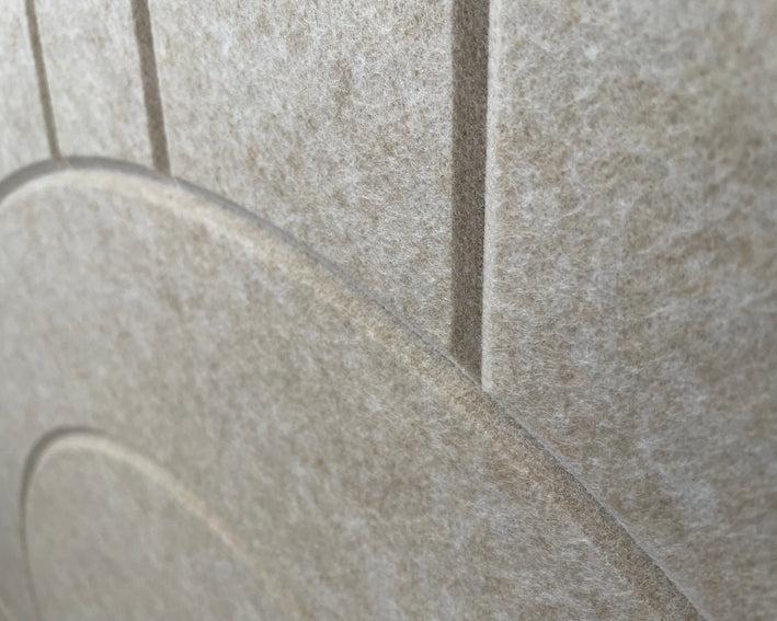 Akustik- og opslagstavler af recycled plast/filt (sæt med 4 stk)