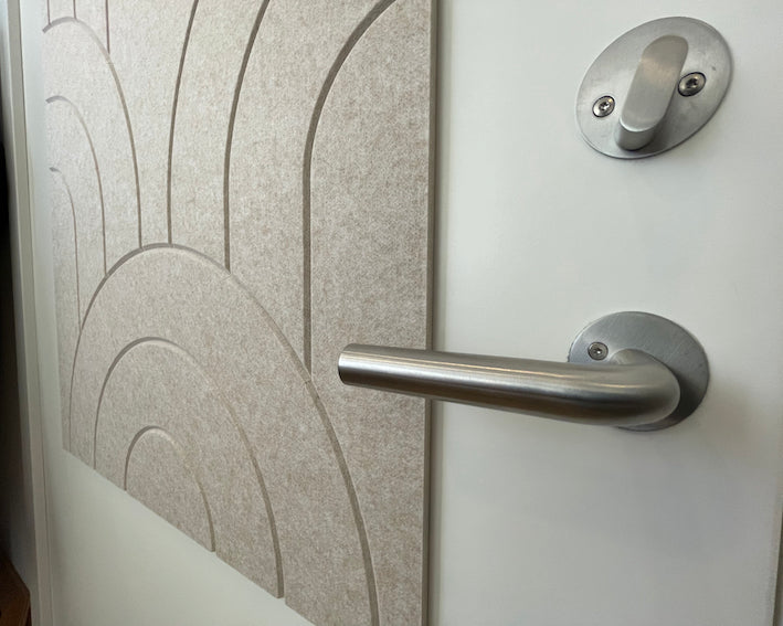 Akustik- og opslagstavler af recycled plast/filt (sæt med 4 stk)