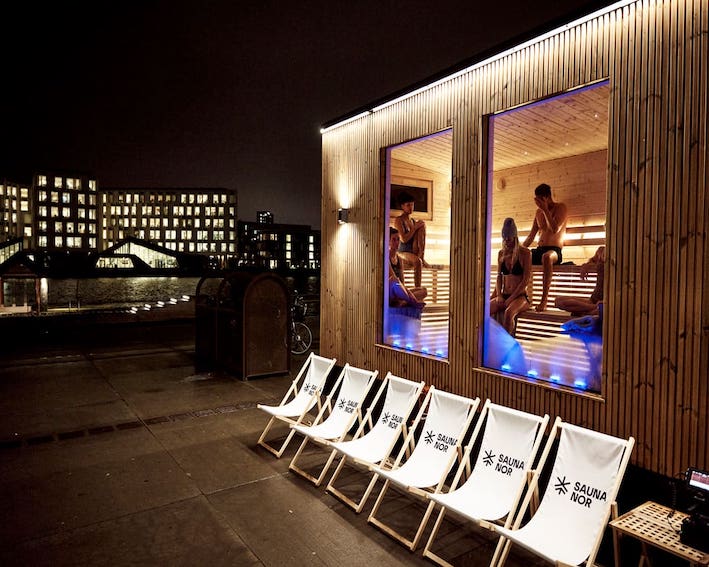 Strandstole som kan klappes sammen m logo, print, qr service mv.